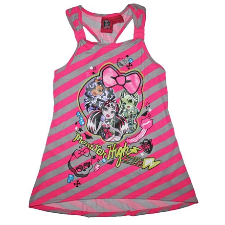 Monster High Girls Racerback Tank Top Shirt